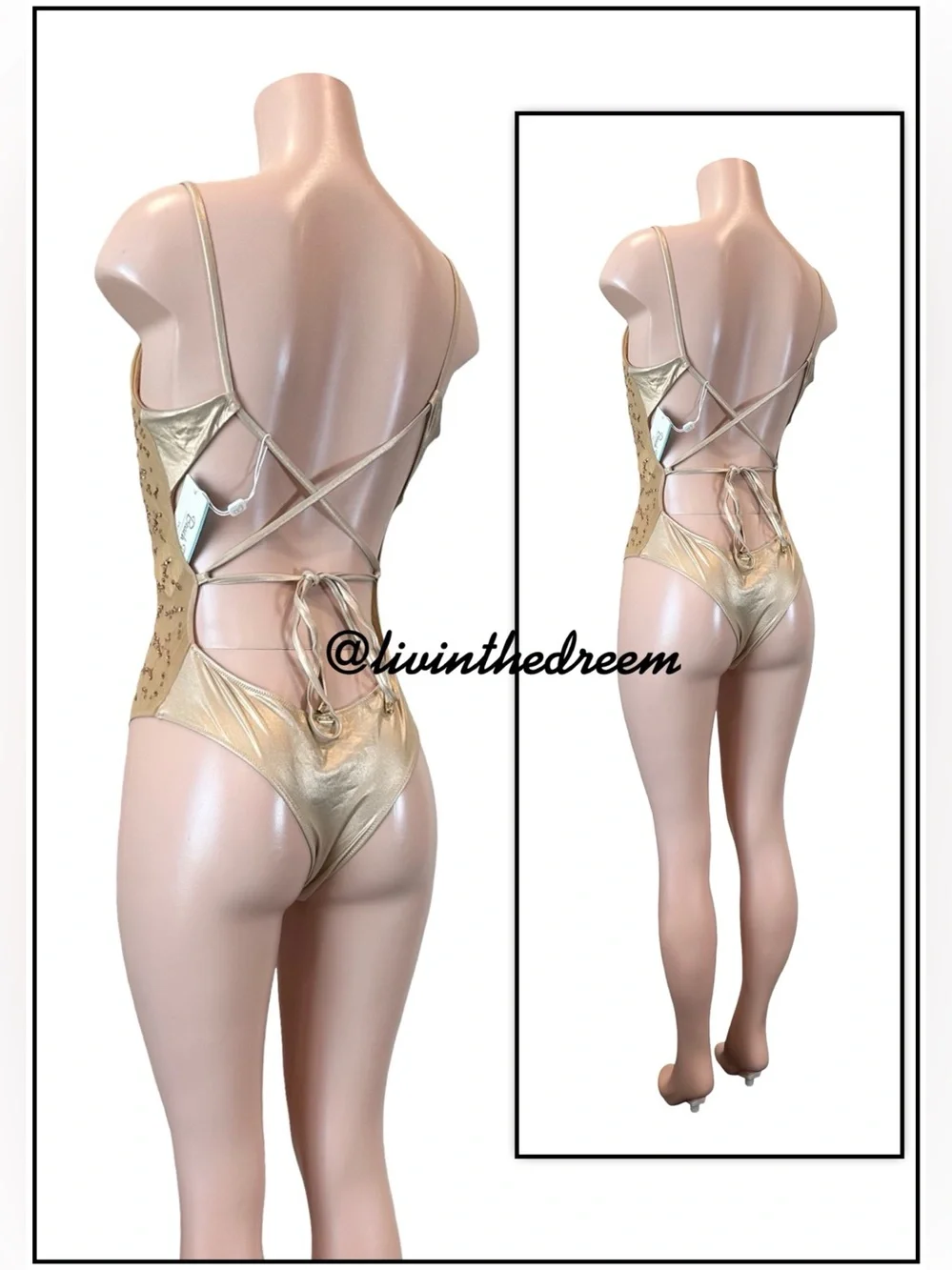 Beach Bunny Rose Gold Nala One Piece SZ L